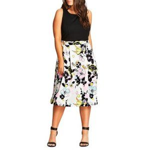 City Chic Art Darling Floral Dress NWT sz18